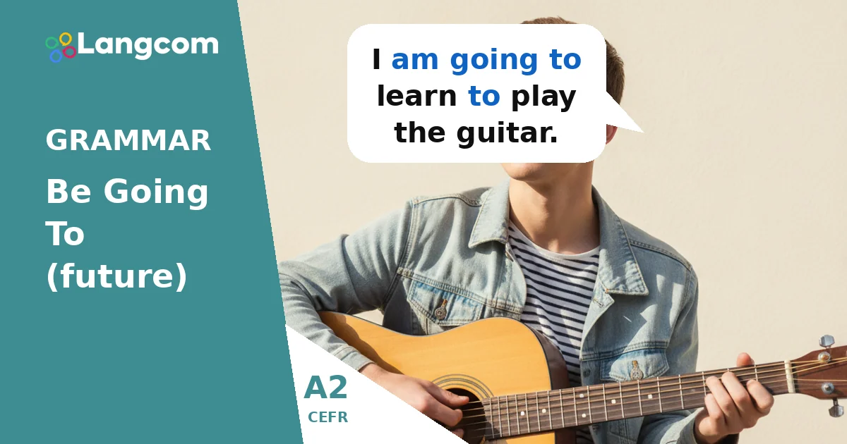Learn 'Be Going To' for Future Plans and Predictions (A2 English) — A2 English grammar lesson by Langcom