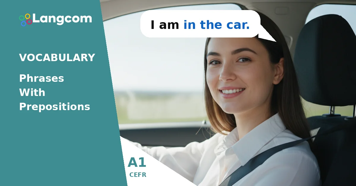 Learn A1 English Prepositions of Place: In, On, At — A1 English vocabulary lesson by Langcom