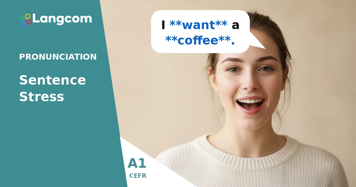 Master English Sentence Stress: A1 Pronunciation Guide Master English Sentence Stress: A1 Pronunciation Guide — A1 English pronunciation lesson by Langcom